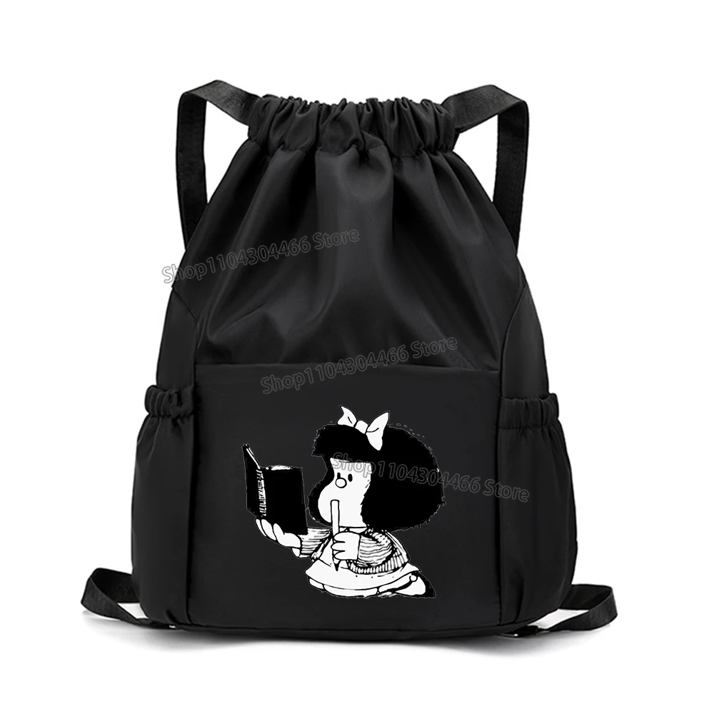 Mafalda Gym Bag for Women,men Basta Gym Backpack Trendy Drawstring Bags Waterproof Drawstring Backpacks High Quality Bag Gift