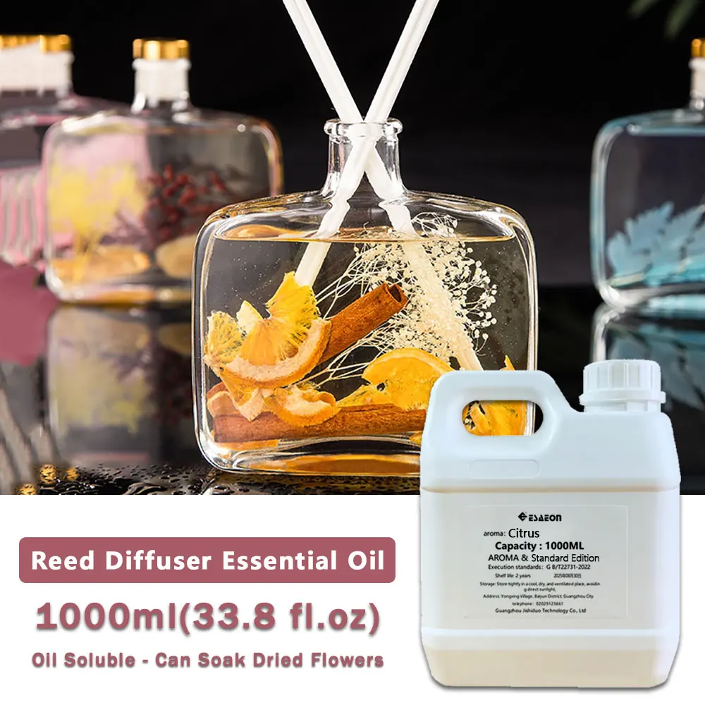 

ESAEON 1000ml (33.8 fl.oz) Citrus/Freesia/Ocean Essential Oil -For Hotel/Bar/Toilet/Office Reed Diffuser & Fireless Aromatherapy