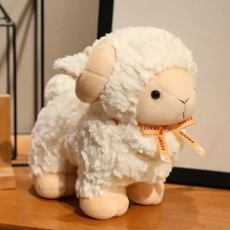

The latest simulation curly wool sheep doll Kawaii stuffed plush toy doll cartoon anime cute holiday gift fun children's doll