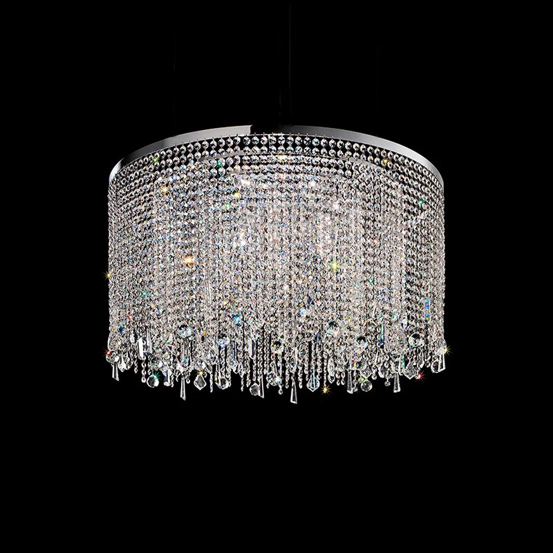 Modern crystal ceiling chandelier large living room bedroom round cristal led lamp luxury home decor light oval kitchen lustre