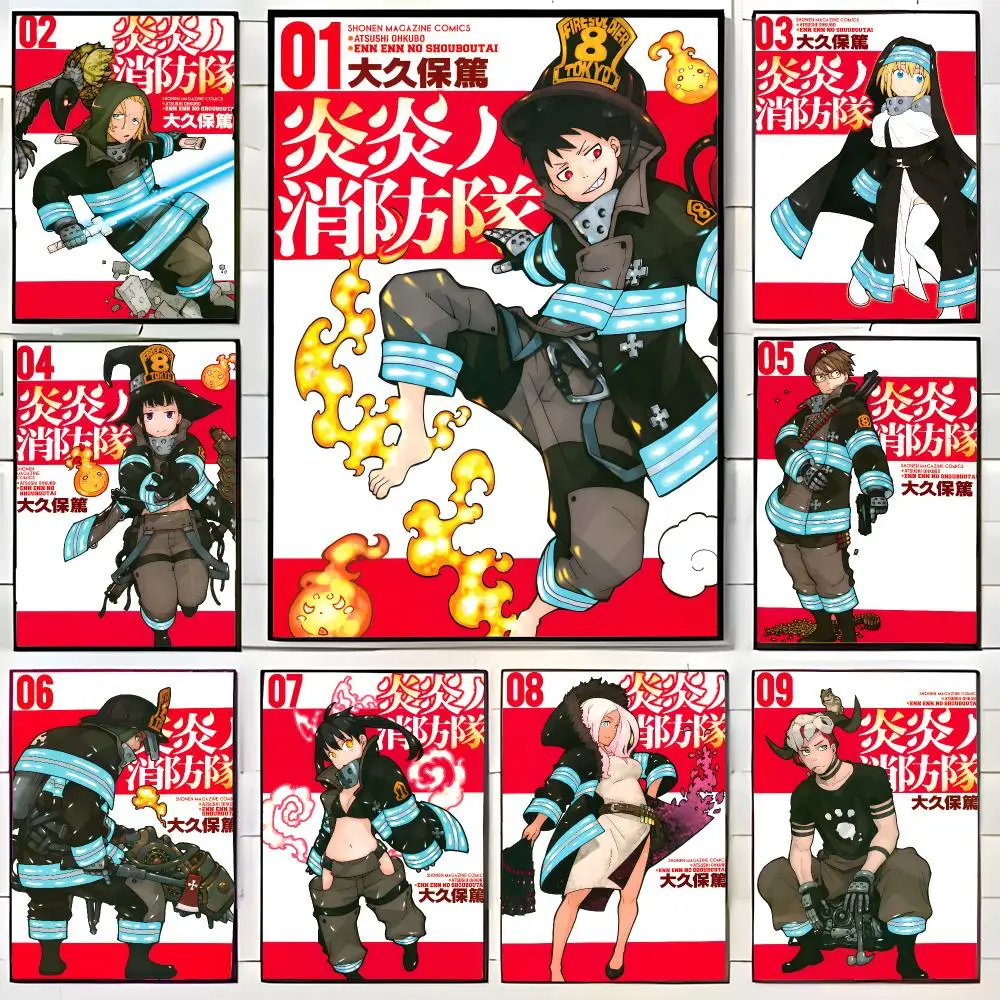 Anime Action Fire Force Poster Wall Art Print Decorative Mural Home Decor Gift Unframed