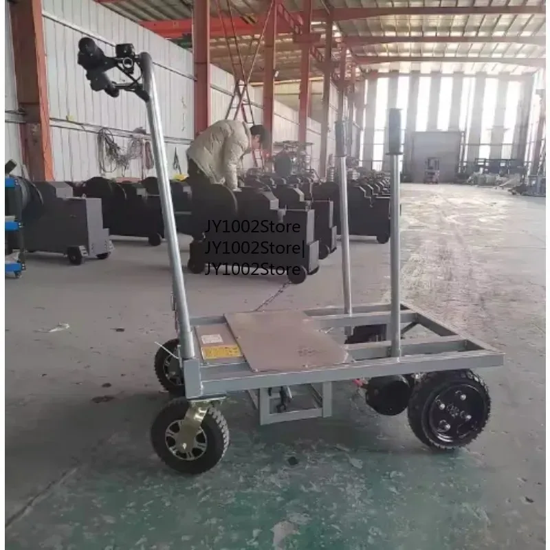 

Professional Electric Folding Flatbed Truck Mini Freight Handcart Four-Wheel Small Construction Machinery Transport