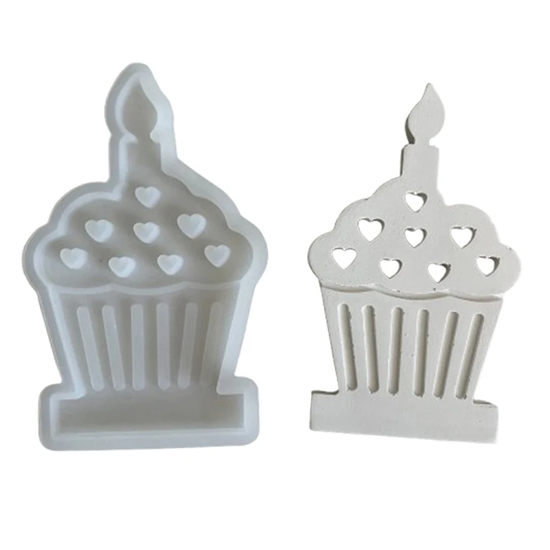 Moule à gâteau en silicone bricolage, bougie chauffe-plat, moule à gâteau en forme de cœur, moules ci-après, résine, gypse, cadeaux artisanaux, décoration pour la maison, anniversaire, exécutif