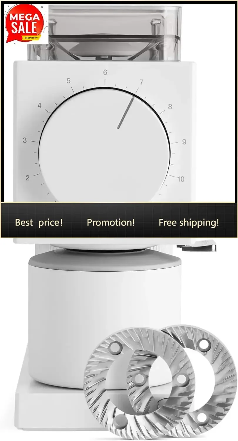 Ode Gen 2 64mm Flat Burr Coffee Grinder, Single Dose, Electric | Quiet, Anti-Static Coffee Bean Grinder, 31 Grind Settings