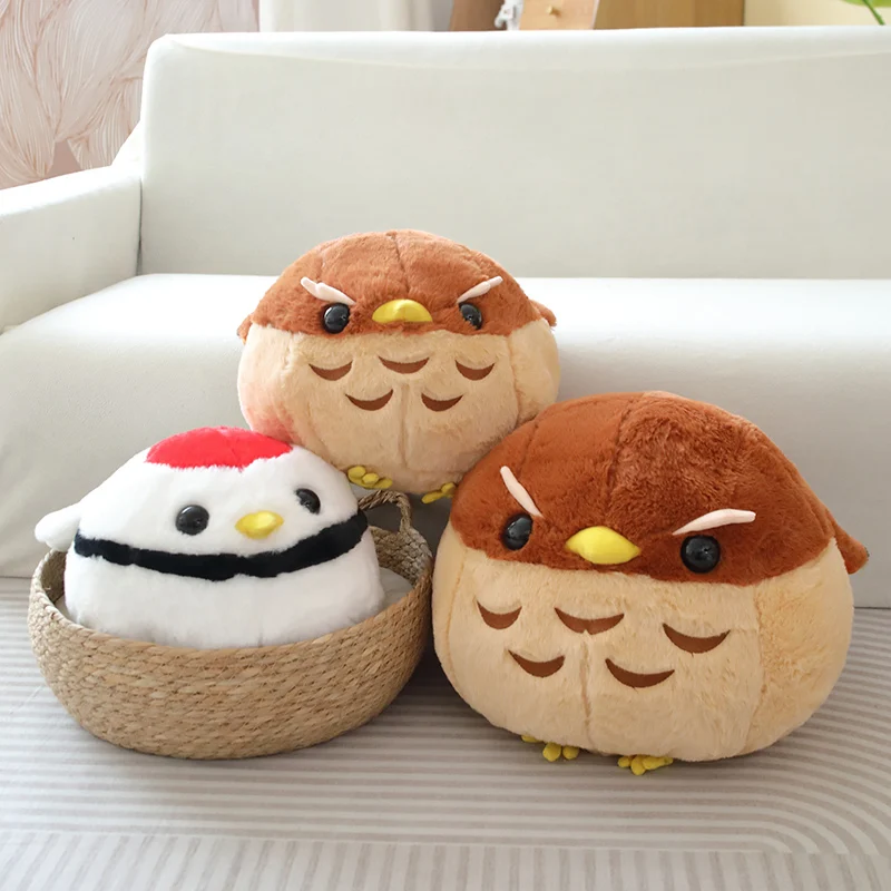 

40cmCartoon Fat Round Red-crowned Crane& Eagle Plush Toys Stuffed Soft Animal Doll Soft Bird Pillow Birthday Gift for Kids Girls