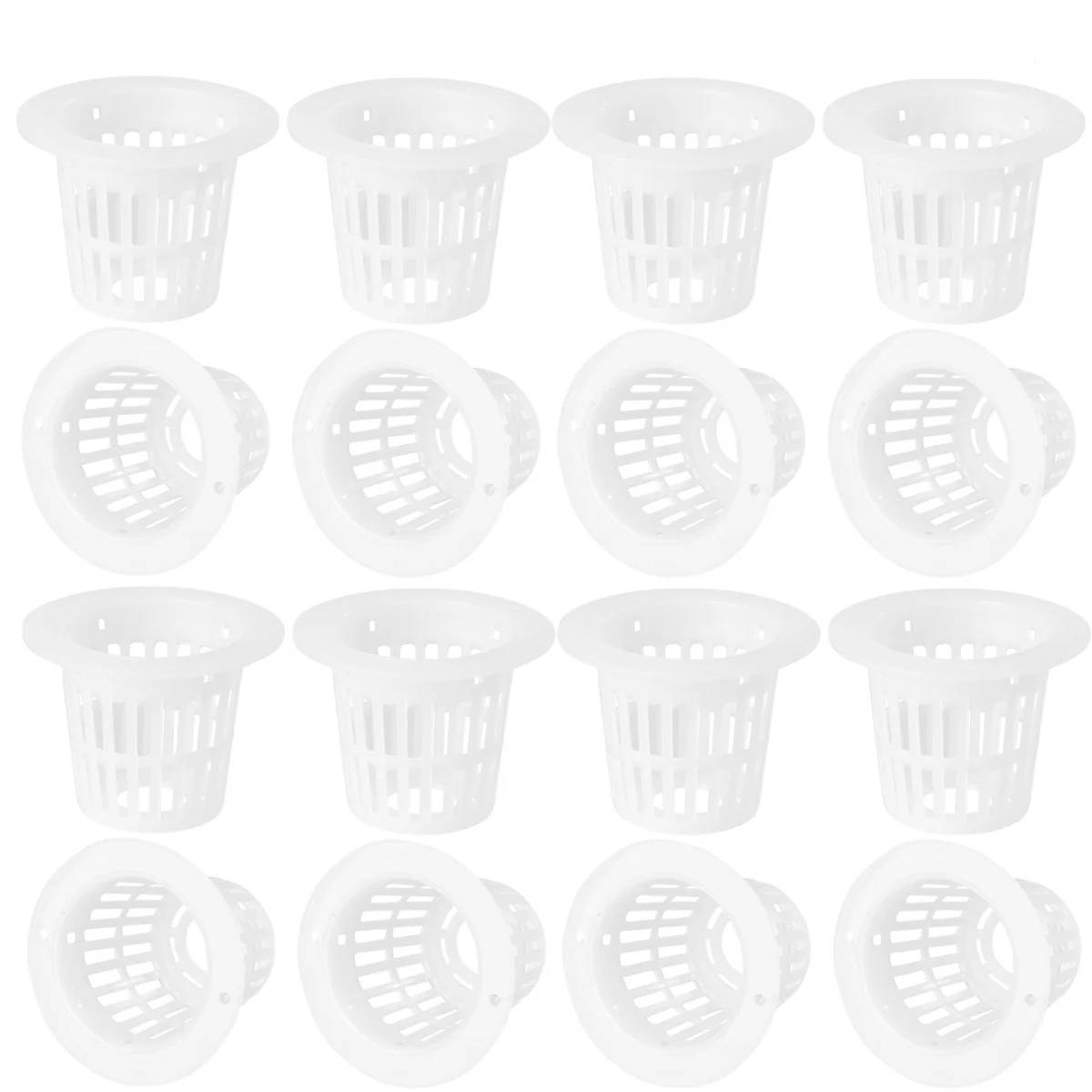 

50pcs Root Fixer Garden Slotted Mesh Cup Planting Net Hydroponics Pot Container Growing Baskets Plastic Aeration Healthy Roots