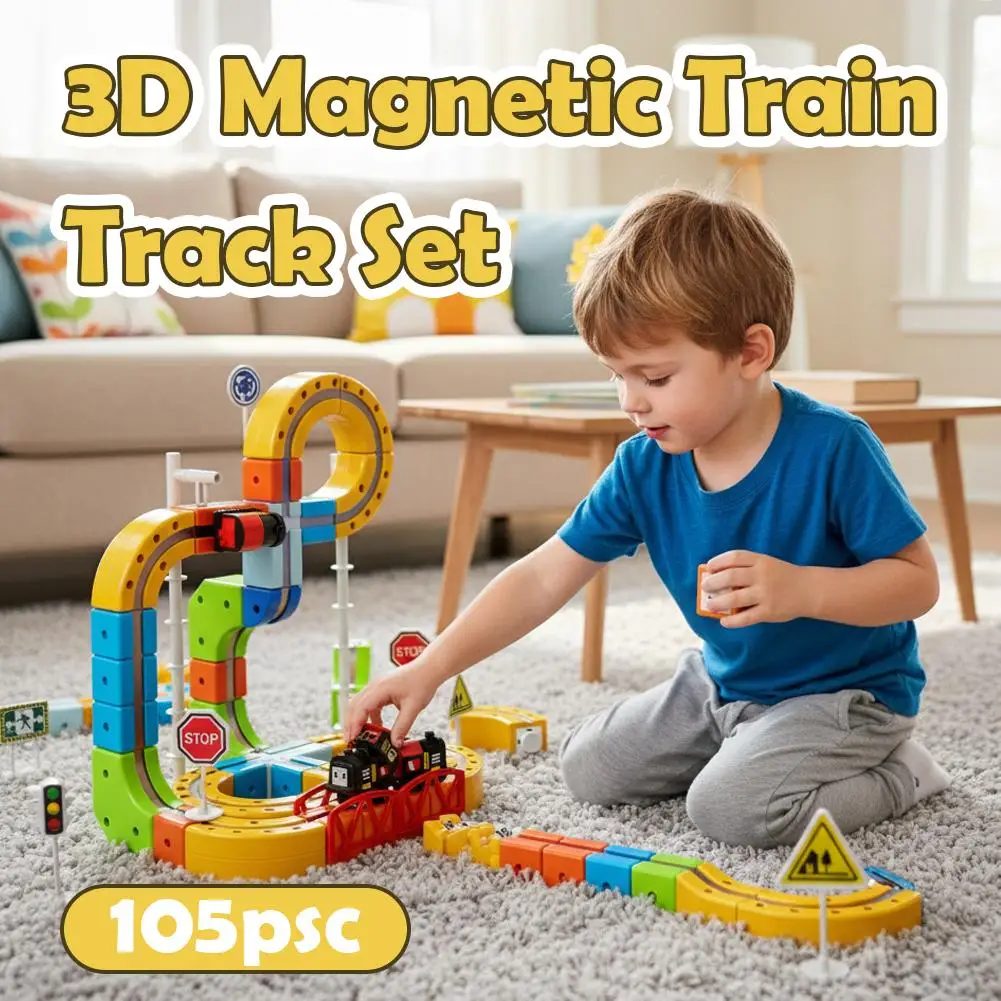 Sell Well Children'S Anti-Gravity Magnetic Attraction Track Train Changeable Magnetic Magic Rail Car Electric Train Toy 2026 New