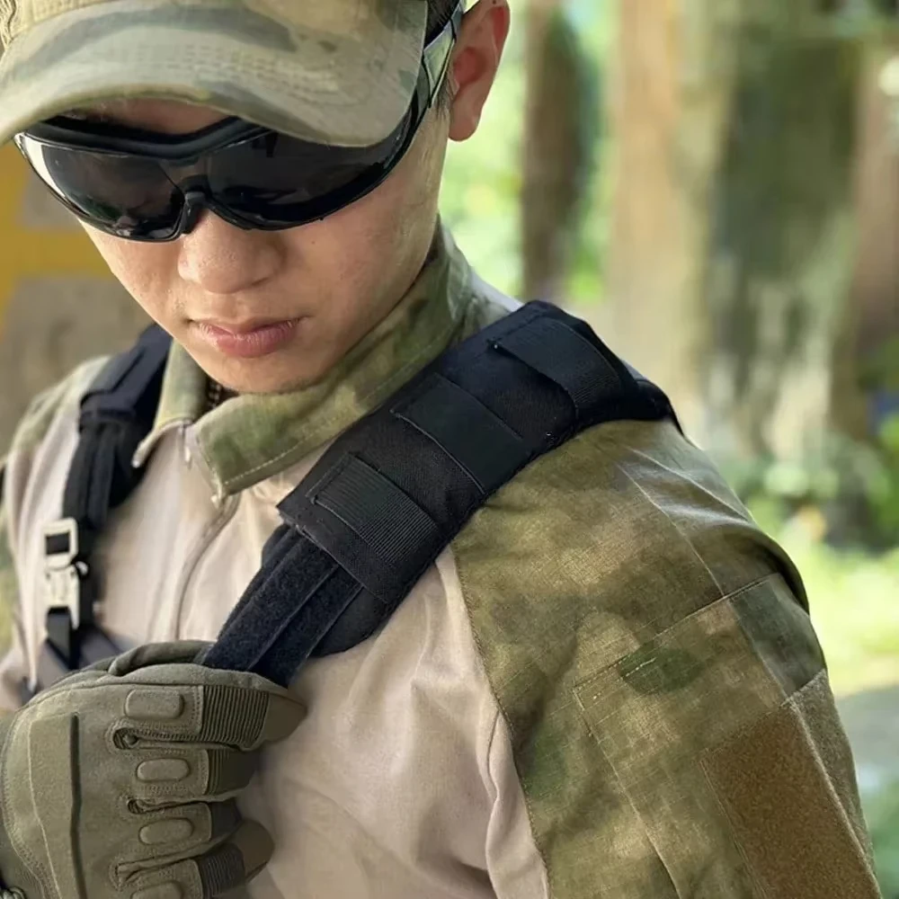 Tactical Molle Nylon Mesh Protective Shoulder Pad Vest Comfortable Shoulder Strap Pad Suitable for FCPC/JPC Backpack Accessories
