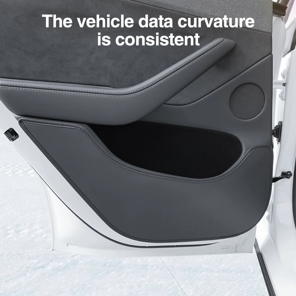 Para Tesla modelo Y 2026 de enebro 2025, puerta de coche, almohadilla antipatadas frontal Y trasera, Panel de protección de Panel lateral, accesorio Interior de coche