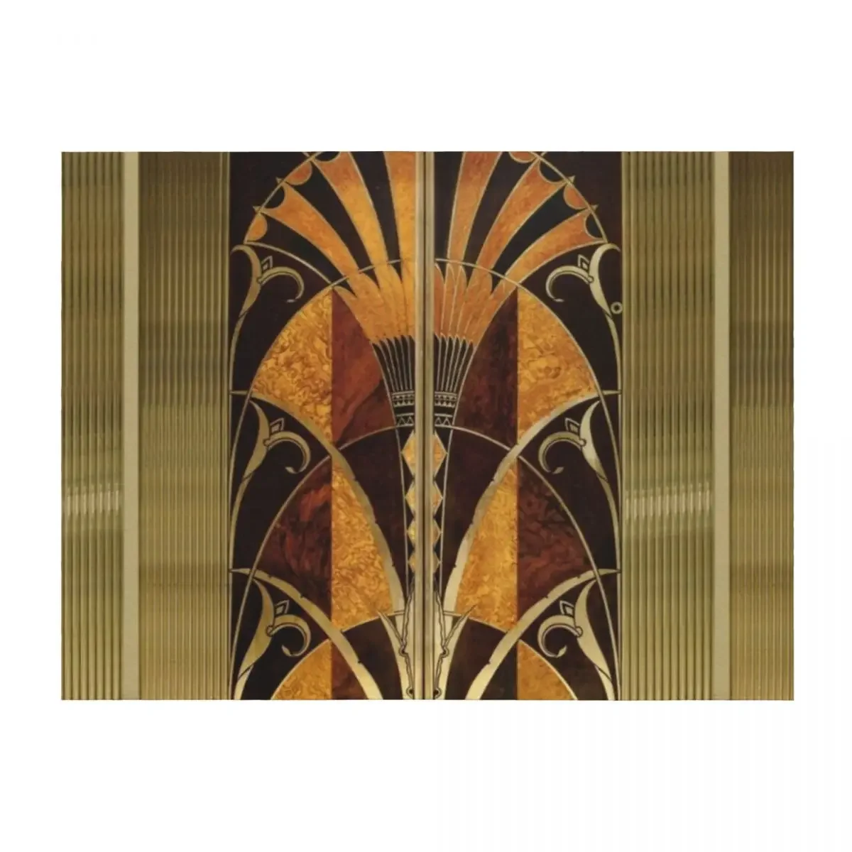 

Chrysler building elevator door Throw Blanket Sofa Quilt Heavy Softest Designers Blankets