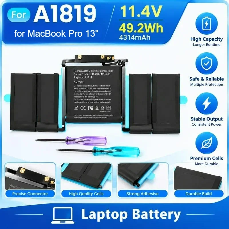 [NEW] A1819 11.4V 49.2Wh for MacBook Pro 13