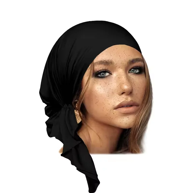 

Хлопковый нижний шарф, тюрбан, мусульманский хиджаб, костяной капот, шапочка для химиотерапии, женский эластичный головной убор, исламские внутренние шапки, шляпа ниндзя, шарф, накидка
