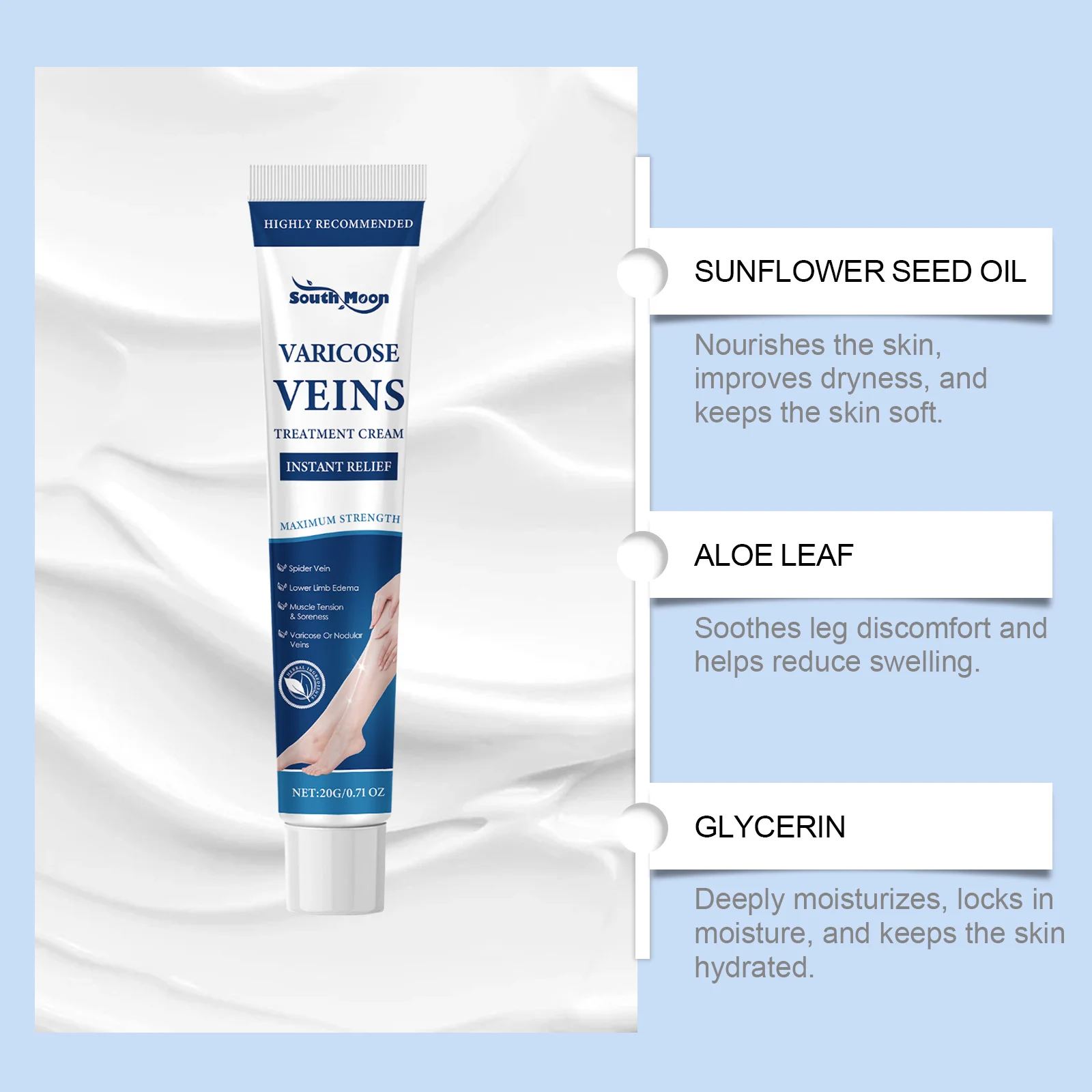 مرهم إصلاح الدوالي تخفيف التهاب الأوعية الدموية التهاب الوريد القضاء على أرجل العنكبوت الوريد تقليل تورم مرهم إزالة التهاب الأوعية الدموية