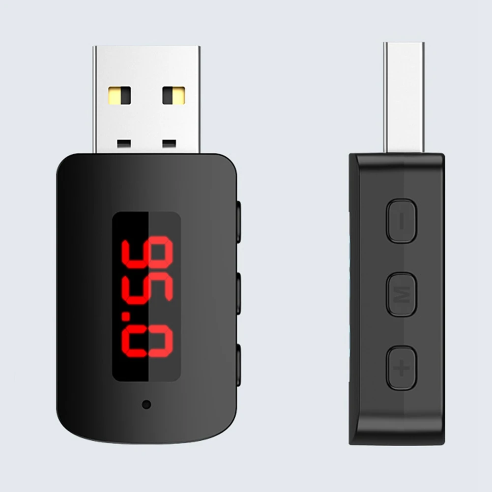 Rise-car bluetooth 5.0 usbトランスミッターレシーバー,FMレシーバー,ハンズフリー,通話,自動LEDディスプレイ,オーディオ,音楽,ワイヤレスレシーバー