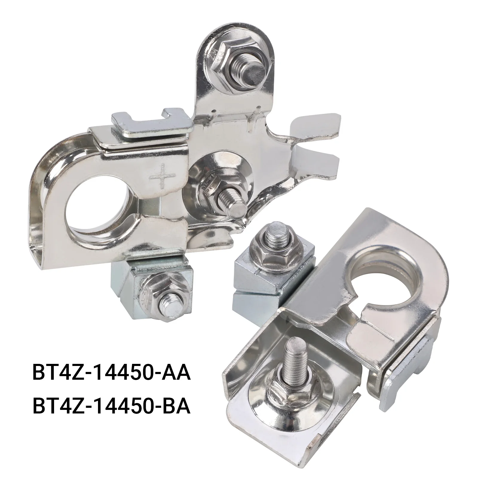 For Ford F150 Edge / Lincoln MKX MKZ New Car Positive and Negative Battery Terminal Cable Clamp Connectors Replace BT4Z-14450-BA