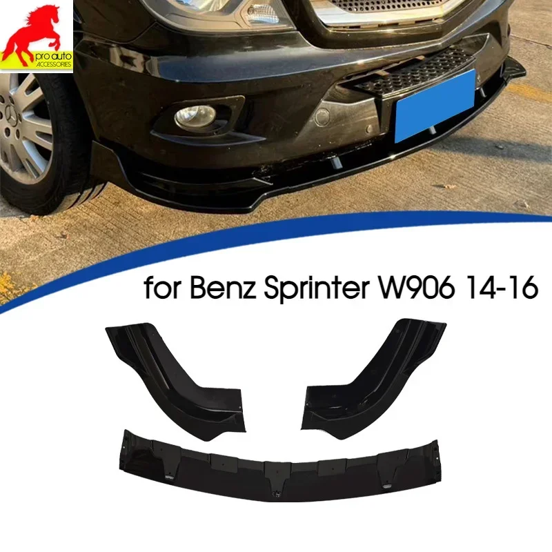 

3 PCS Front Bumper Lip Spoiler Cover Trim Splitter for Mercedes Benz SPRINTER W906 MP Style 2014 2015 2016 Diffuser Car Styling
