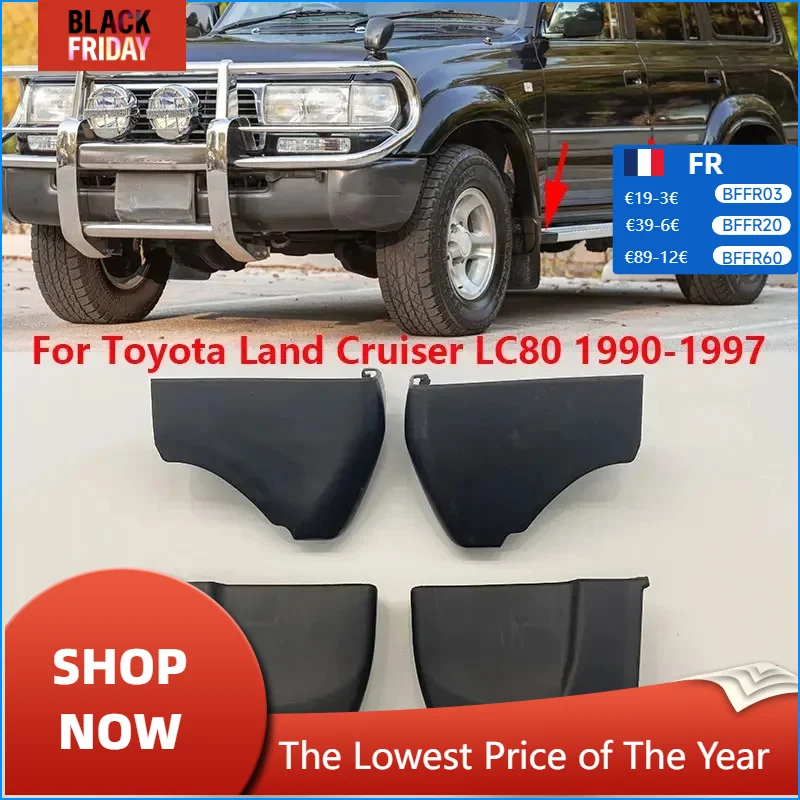 For Toyota Land Cruiser LC80 1990-1997 Exterior Side Door Plate Foot Pedal Step Board Protection Trim Cover Cap