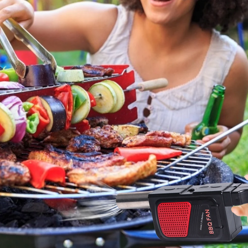 Ventilateur électrique Portable Pour Barbecue - Souffleur à Air Pour Allumer Le Feu - Camping, Pique-nique - 9