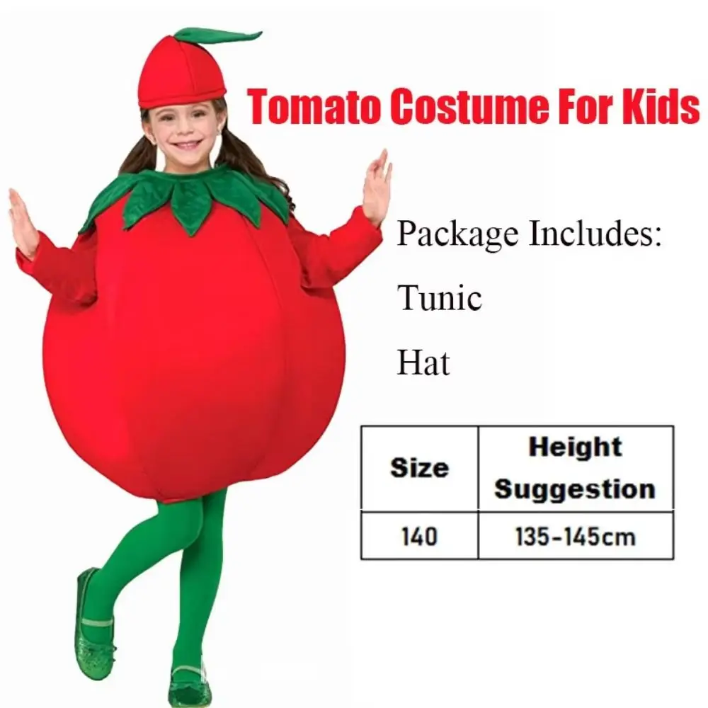 Food Fruit Veggie Costume Performance Stage Doll Role-playing Children Cosplay Costume Parent-child Cartoon Design