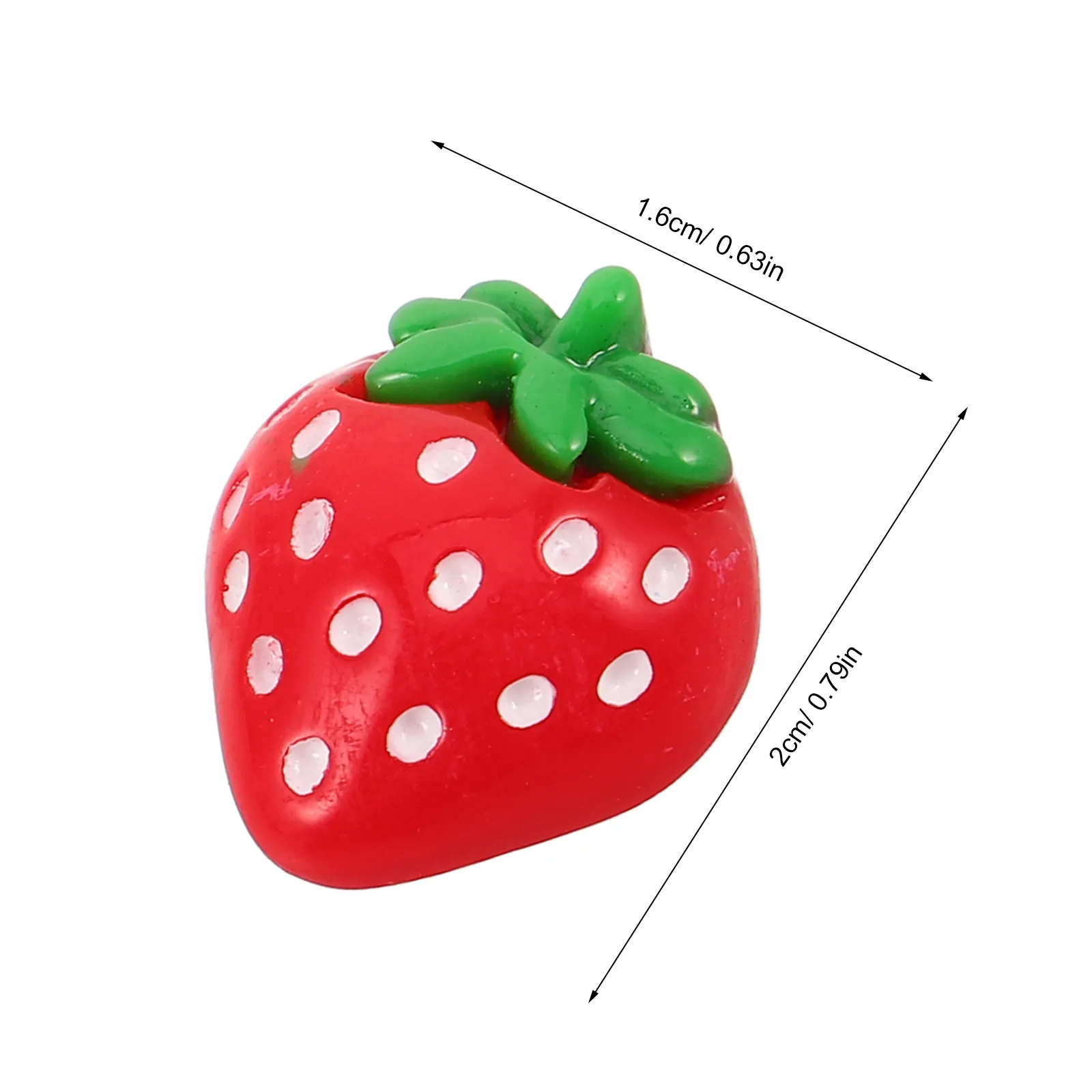 10Pcs Strawberry Refrigerator Magnets Resin Realistic Fruit Shaped Decorative Magnets for Fridge Office Kitchen School