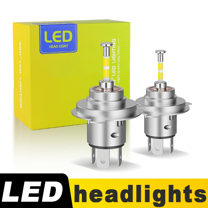 

2Pcs Canbus H4 LED Headlight Bulb Mini 360 Size 30000LM CSP High Low Beam Power Super Bright For Nissan Terrano MK2 1993-2006