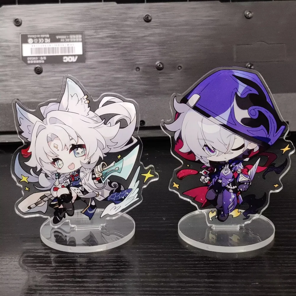 Honkai: Star Rail Cute Anime Figure Lingsha Moze Feixiao Cosplay Acrylic Standing Sign Model Desk Decor Prop Fans Christmas Gift