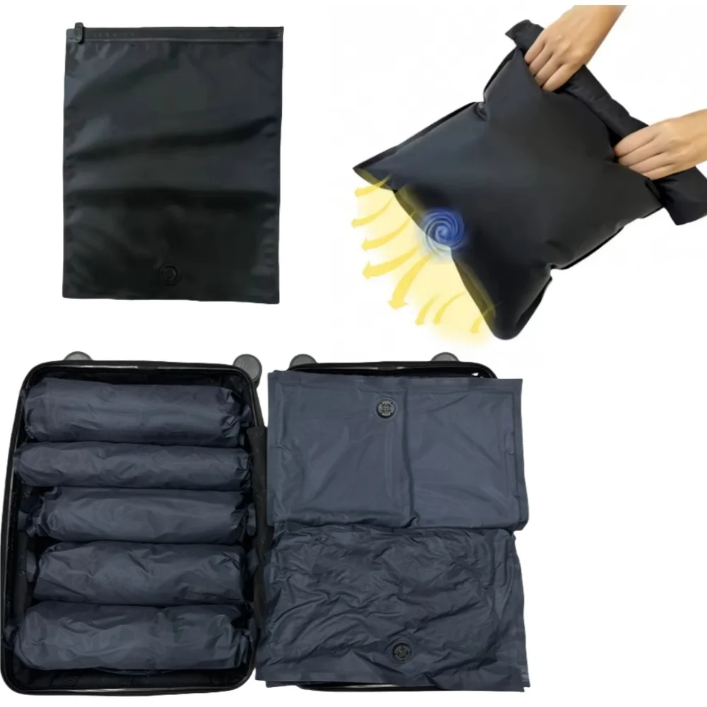 Borsa sottovuoto da viaggio Grandi sacchetti portaoggetti in plastica per riporre vestiti Coperte Compressione Copertine per sacchetti vuoti Sacchetti da viaggio