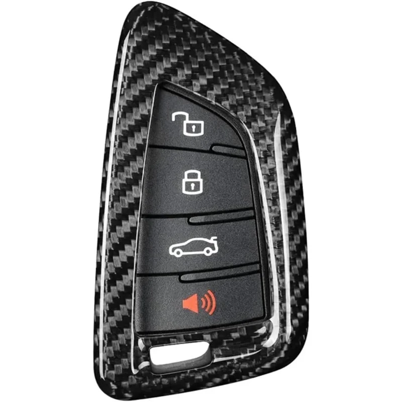 

Real Carbon Fiber Key Fob Cover Case Shell Protector Compatible For Toyota Supra A90 Remote Key Fob Case Cover (sliver Black)