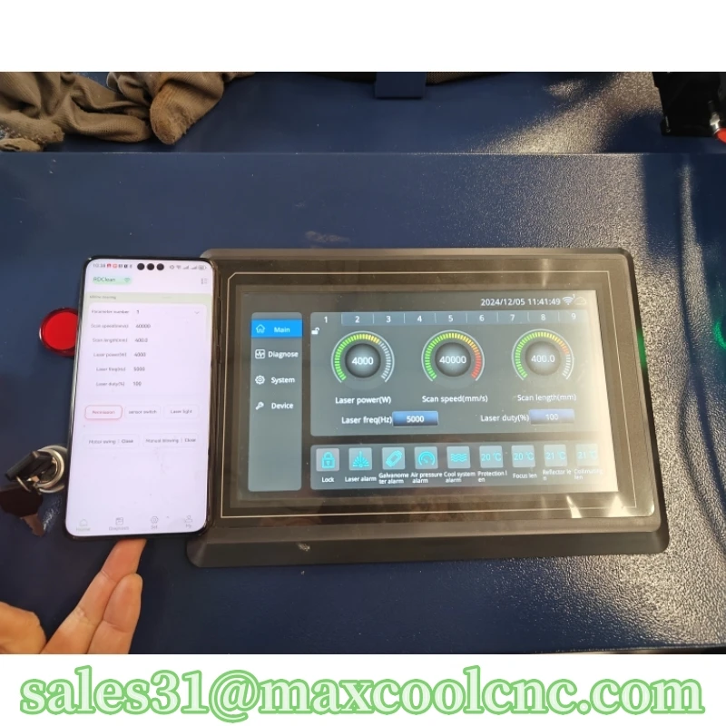 Portable 6kw 6000W Max Fiber Laser Stripping Cleaning Machine for Metal Paint Coating Rust Removal