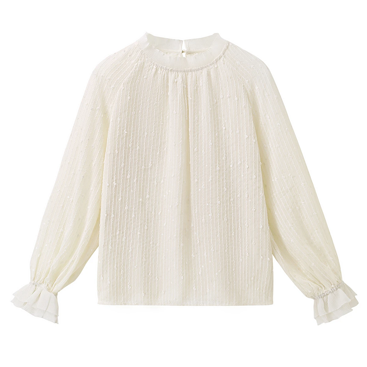 المرأة بلوزة قميص جديد طويل الأكمام الوقوف طوق أنيقة بلوزة شيفون قميص المرأة بلايز البلوزات قمصان Blusas Camisas 2025 Q729