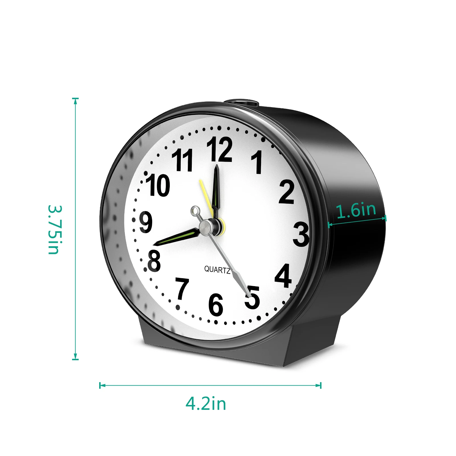 ORIA Analog Alarm Clock Bedside Silent Travel Alarm Clock Table Clocks with Night Light And Snooze for Heavy Sleepers Kids Elder