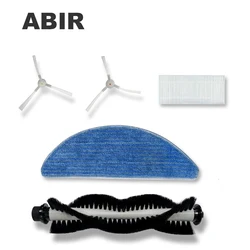 Spare Parts  for Robot Vacuum Cleaner ABIR R30 ,Includes Side Brus 2pcs,HEPA Filters 1pc,  Mop 1pc, Central Brush 1pc