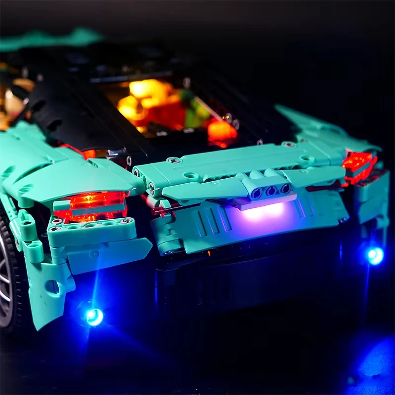 スポーツカー用LEDライトキット,DIY,テクニカルカー,ブロックなしのLEDライトのみ,モデルk85