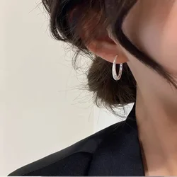 Fashion Silver Color Vintage Strip Earrings For Women Girls Trendy Earring Jewelry Prevent Allergy Party Accessories