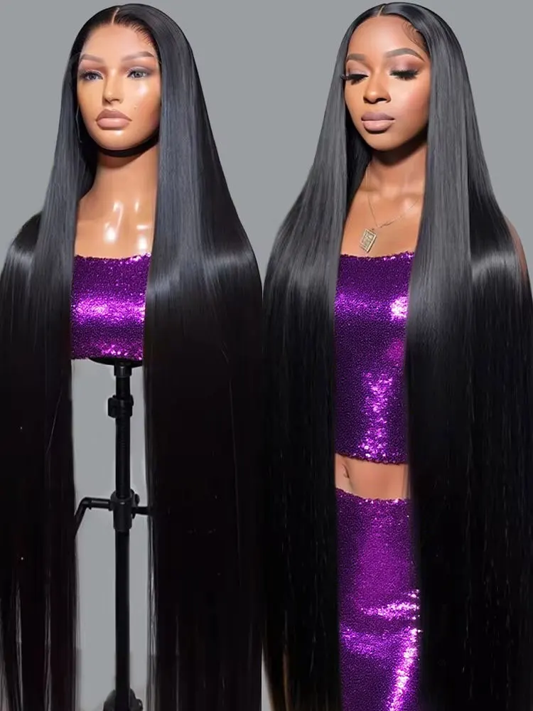 

Прозрачные HD-парики из натуральных волос 13x4 13x6 Bone Straight Lace Frontal, 46 дюймов, 360-градусные парики из натуральных шелковистых волос Lace Front для женщин, 300% плотность
