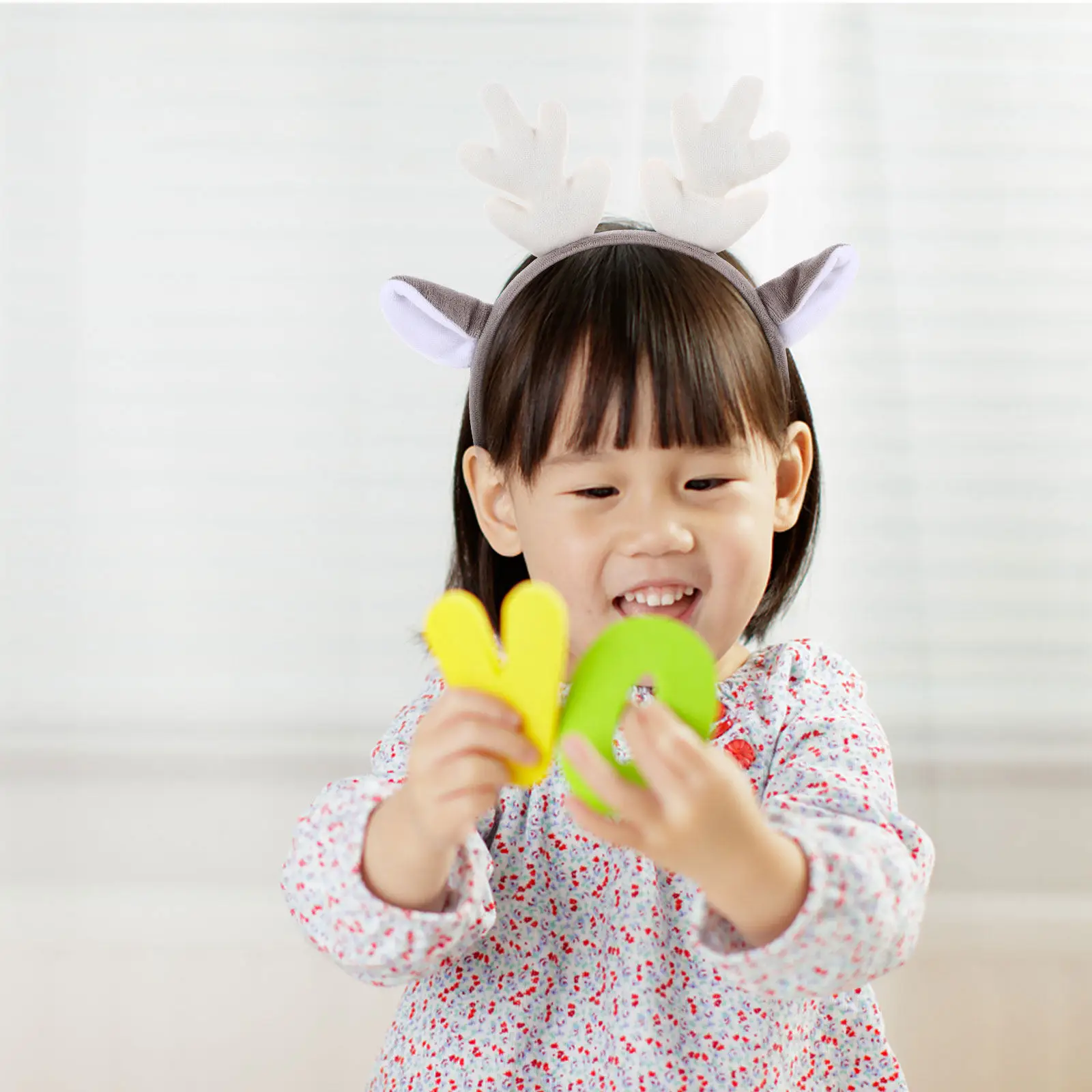 

Обруч для волос с рогами оленя из цельного материала, рождественский головной убор, реквизит для новогодних вечеринок, праздничное украшение для волос, обруч с рогами оленя