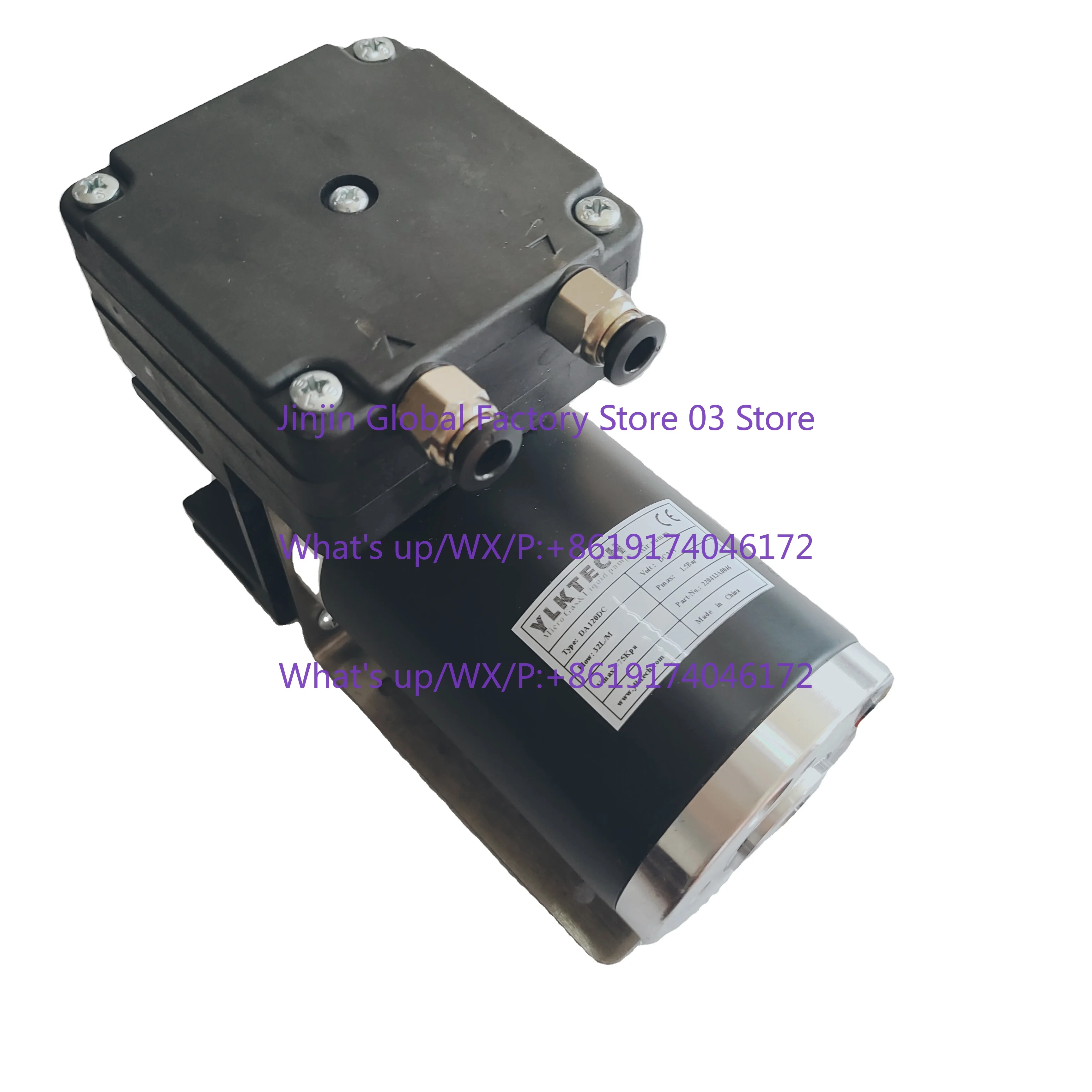 24V Brushless Metal Diaphragm Micro Vacuum Pump Mini Air Pump DA120DC-TH Custom Cable Length Electric Watering OEM Application