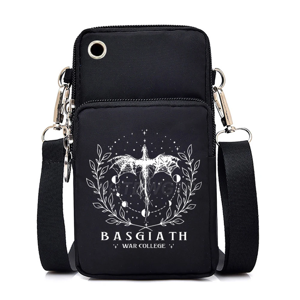 Onyx Storm Print Men Women Mini Mobile Phone Bag Fourth Wing Vintage Small Crossbody Bag Fourth Wing Book Lover Shoulder Bags