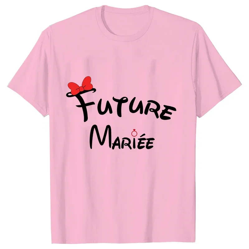 Future Bride Tee French Girl Friends Bachelorette Wedding Party T-shirts Women Evjf Shirt Team Bride Squad Tops Hen Party Tshirt