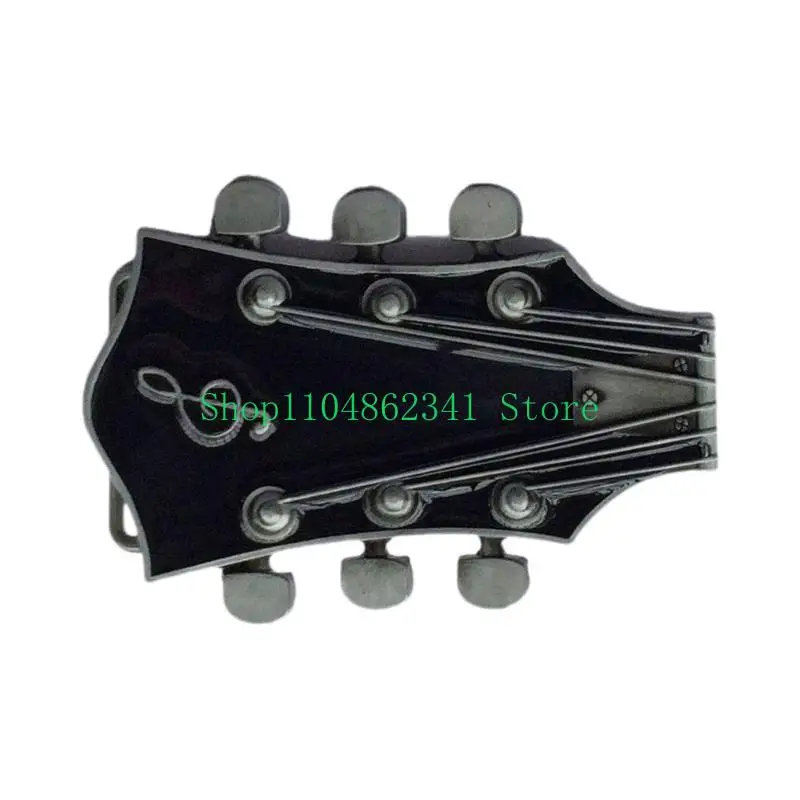 652F Vintage Multi-color Guitar Belt Buckle Metal Adult Teenagers Belt Buckle Replacement DIY Craft Belt Buckle