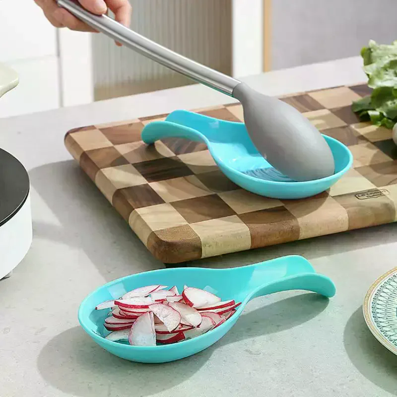 Spoon Rest Large Plastic Spoon Holder Heat-Resistant Cooking Spoon Rest Coffee Spoon Holder Dishwasher Safe Spoon Rest