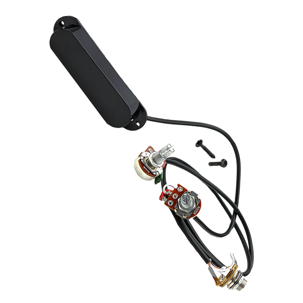 

Black Vibration Pickup Guitar Bass Parts Metal Shell QA53 Instrument Accessories Acoustic Electric Wiring Harness