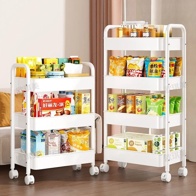 custom. [30 Days Hot Sale 2860 Pieces] Mobile Storage Rack Floor Kitchen Multi-layer Bathroom Snack Bedroom Toilet Bedside Small