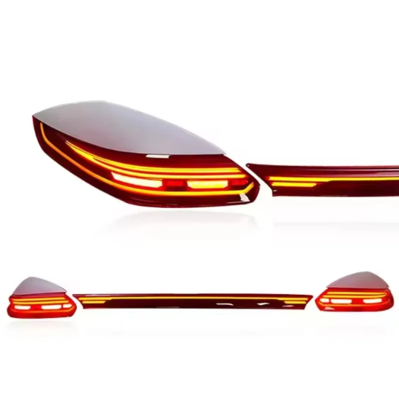 SJC LED Through Style Taillights For Porsche Panamera 970 2011-2017 High-End Modified Tail Lamps Upgrade Reverse Brake Signal