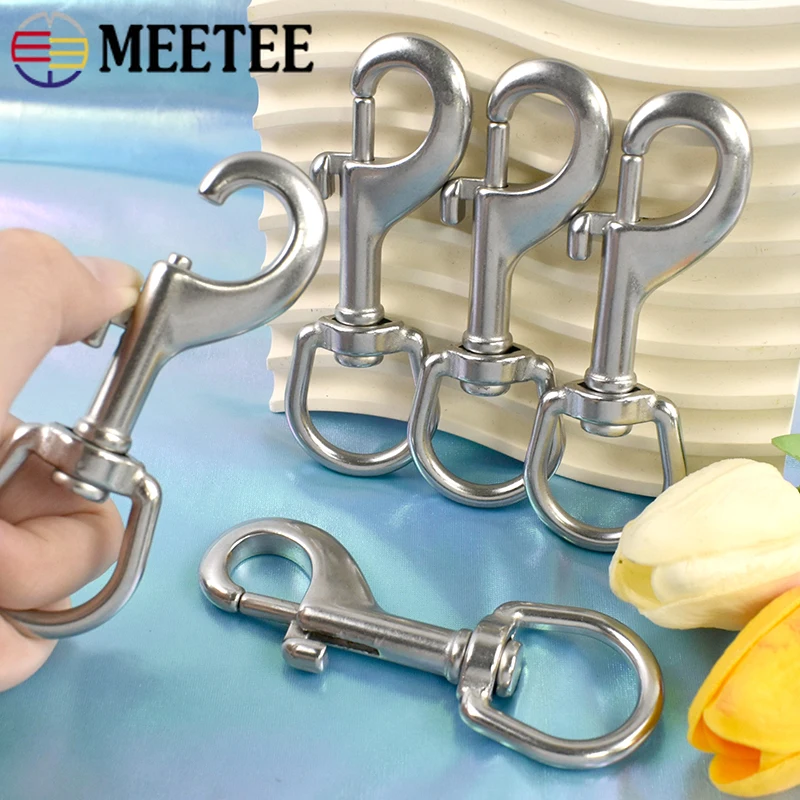 

1/2Pcs 65-120mm 304 Stainless Steel Swivel Lobster Clasp Pet Collar Snap Hook Bag Keychain Carabiner Clips Hardware Accessories