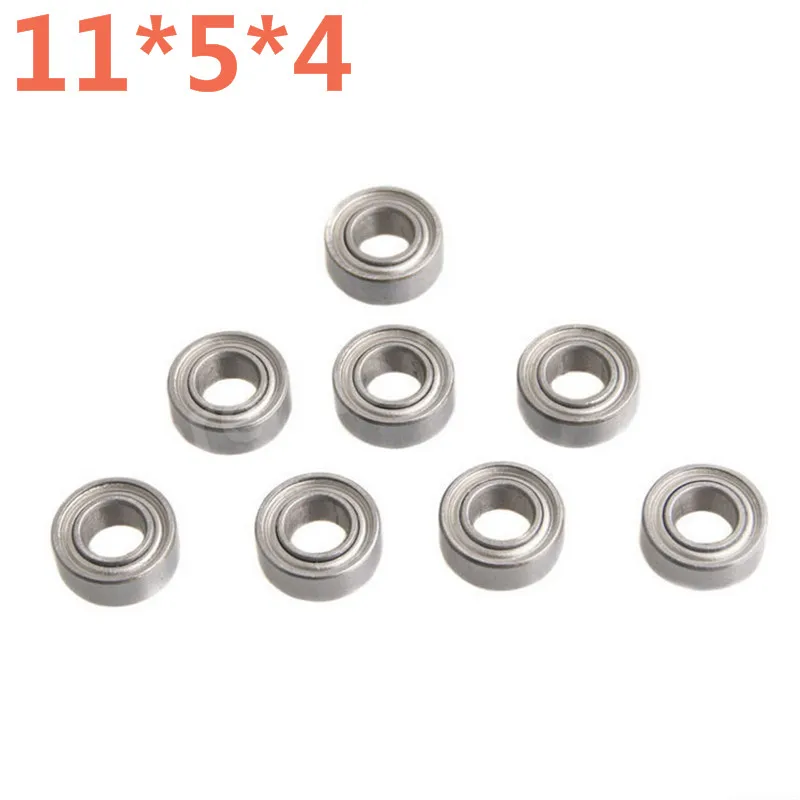 8pcs Upgrade Parts Aluminium Alloy Ball Bearing 11*5*4mm For 1/10 Scale Models RC Cars