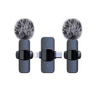 2-in-1 Wireless Lavalier Microphone for Smartphone, Camera, Laptop/PC, Plug-Play Wireless Microphone for Video/Audio Recording,