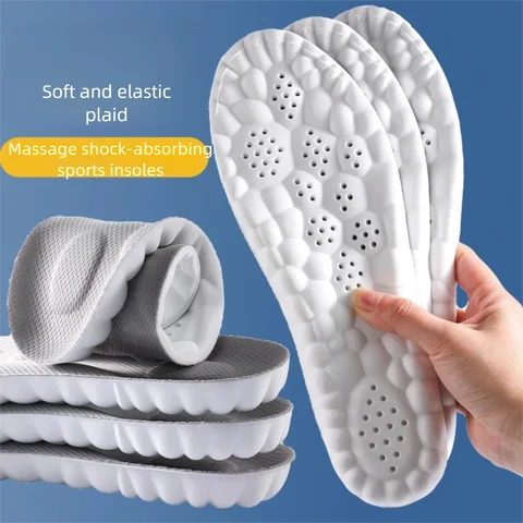 IFITNA 2 Pairs 4D Cloud Sport Insole Super Soft Memory Foam Orthotic Breathable Shock Absorption Cushion Insert Anti-Fatigue