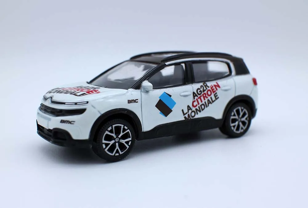 

NoRreVv 1/64 Scale C5 Aircross AG2R Team Racing Car 3 inches Diecast Alloy Toys Simulation Model For Collection