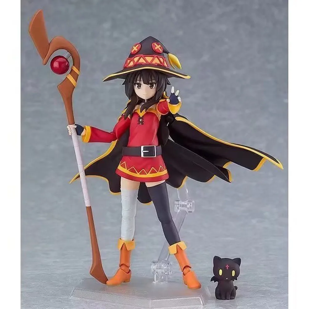 Kono Subarashii Sekai ni Shukufuku o! 2 Chomusuke Megumin Figma 407 Anime PVC Action Figure Toy Game Collectible Model Doll